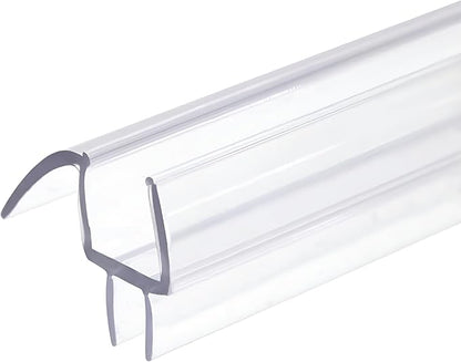 KC Hardware Frameless Shower Door Bottom Seal Strip with Drip Rail - Shower Door Seal Sweep for 3/8 Inch Thick Glass - Acts as a Leak Guard to Prevent Water Leaks - 39 Inch - Ultra Clear - Pack of 1
