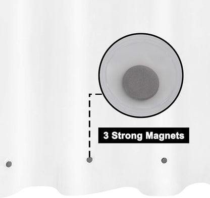 Barossa Design Frosted Stall Shower Curtain Liner with 3 Magnets - 36" x 72", Waterproof PEVA Shower Liner for Small Bathroom Stall, PVC Free, Metal Grommets - Frost, 36X72