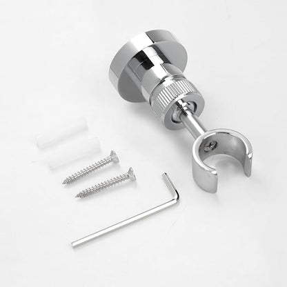 PHASAT Handheld Shower Head Holder Adjustable Solid Brass Handheld Shower Head Bracket Holder Wall Mount,Shower Wand Holder Chrome,A13023C