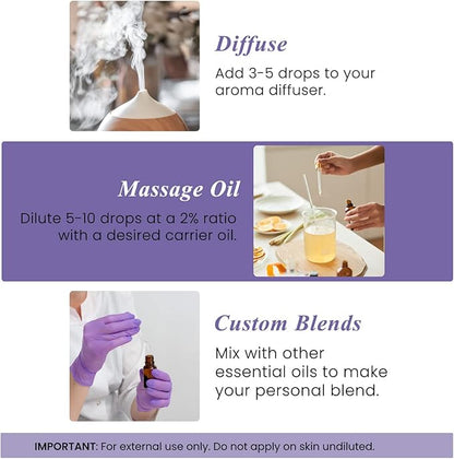 Handcraft Blends Lavender Essential Oil – 0.33 Fl Oz – 100% Pure and Natural – Premium Grade Essential Oil for Diffuser and Aromatherapy, Skin, Massage, Candle and Soap Making Fragrance