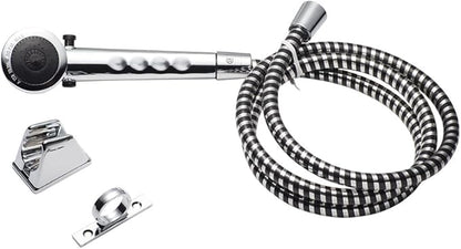 Dura Faucet DF-SA130-CP Economical RV Shower Head Hose Kit, Handheld Replacement Wand, Universal Water Saving Shower Head with Flow Control Trickle Switch (Chrome)