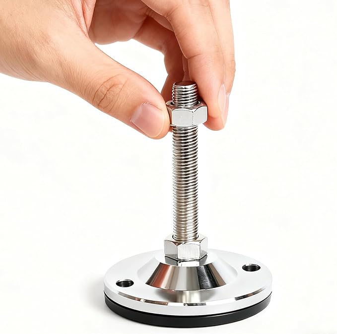 Adjustable Leveling Screw Leg,Susenya Self Leveling Feet,Foot Level,Workbench Leg Leveler,Heavy Duty Leg Leveler,Table Leveling Glides,Carbon Steel PVC,2-Pack,D120xM16xH150,2000 Lb Capacity,4.7" Dia.