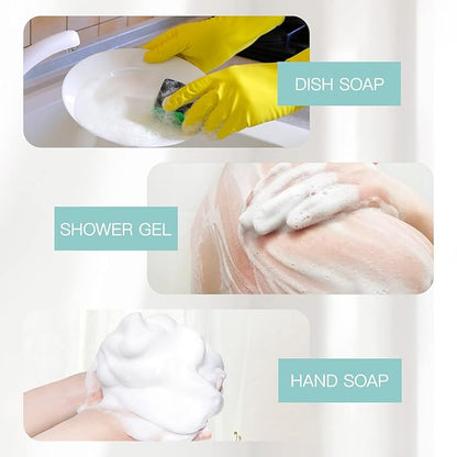 2oz Foam Bottle (3PCS) Empty Foaming Pump Dispenser for Hand Soap, Lash Cleanser, Shampoo to Travel (60ml, White&Green)
