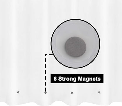 Barossa Design Extra Long Shower Curtain Liner with 6 Magnets - 72" x 84" XL, Waterproof PEVA Shower Liner for Bathroom, PVC Free, Metal Grommets - Frost, 72x84