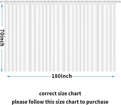 Clawfoot Tub Clear Shower Curtain Liner Extra Wide Warp Around, Plastic EVA Water Repellent, 36 Metal Hooks Waterproof Water Cube, 180 in x 70 inches