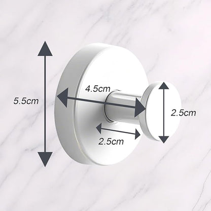 Suction Cup Hooks for Shower, Bathroom Hooks for Towels Stainless Steel Wall Hook for Hanging up to 6.5 lbs for Kitchen, Glass, Mirror(2PCS White)