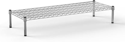 18" Deep x 48" Wide x 8" Height Wire Shelving Kit | 1-Tier | NSF Commercial Storage Rack Unit