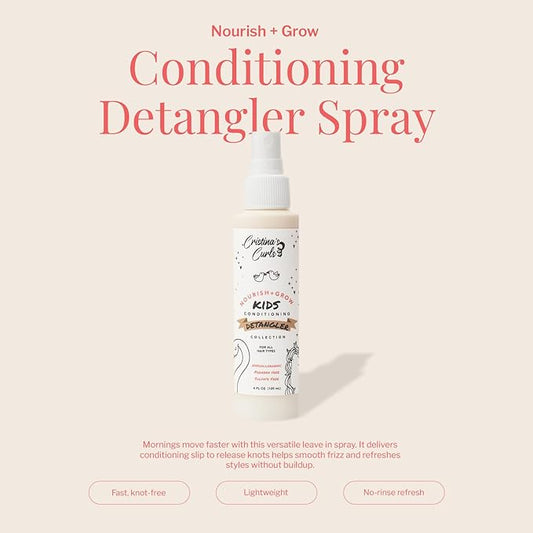 Cristina's Curls Conditioning Detangler Spray for Kids – Leave-in Slip & Frizz Control with No Buildup