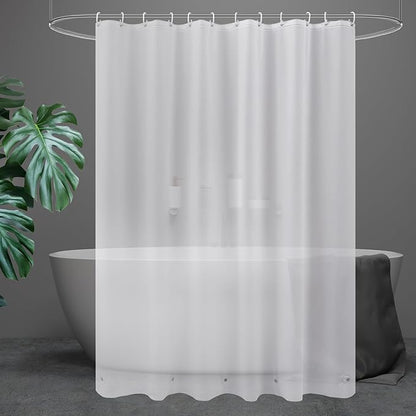 UFRIDAY Extra Long Shower Curtain Liner 72x94 inches,PEVA Frosted Plastic 94 inch Long Shower Liner Waterproof Opaque Shower Curtain for Bathroom with 5 Bottom Magnets with Rustproof Grommets