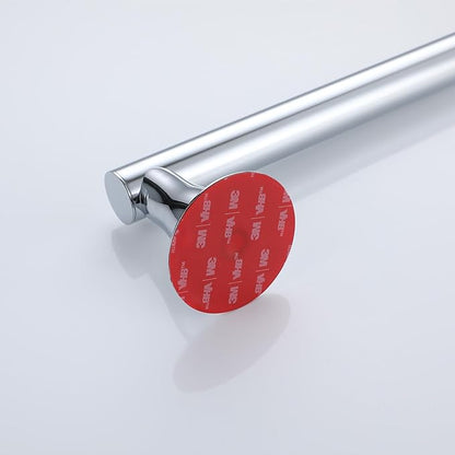 RRAJJ Shower Slide bar That is Installed by pasting or Punching Holes，Adjustable Height 28 inch of All SUS304 Stainless Steel Shower Head Holder(All Stainless Steel- Chrome)