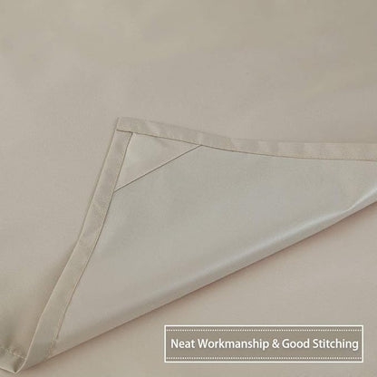 CAROMIO Hotel Quality 100% Waterproof Fabric Shower Curtain or Liner with Magnets for Bathroom, Tan, 72 x 78 inches