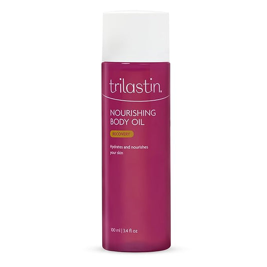 TriLASTIN Belly Oil (3.4oz) | Vitamin-Infused Stretch Mark Oil | Body Serum for Scars, Stretch Marks, and Moisturizing | Paraben-Free and Hypoallergenic