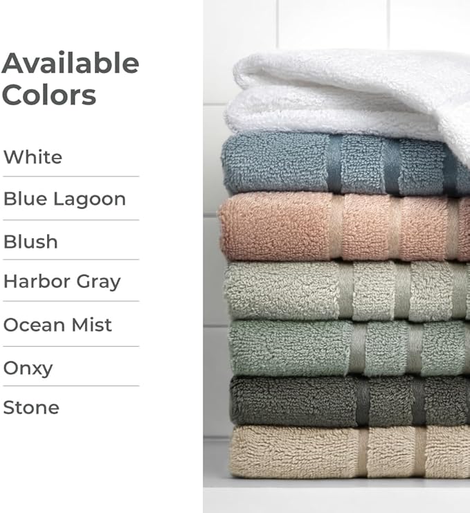Cariloha Bath Towel | Harbor Gray |28"x54" | Turkish Cotton & Viscose Material Blend | Extra Smooth, Odor Resistant and Highly Absorbent