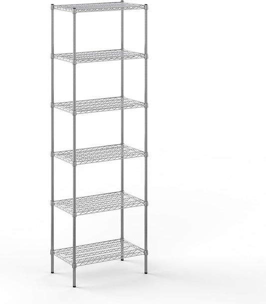 18" Deep x 30" Wide x 96" Height Wire Shelving Kit | 6-Tier | NSF Commercial Storage Rack Unit