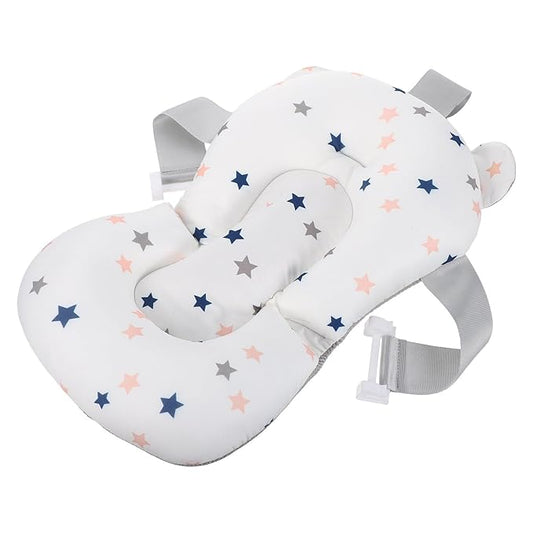 Mesh Bath Support Seat Floating Shower Pad Newborn Non-Slip Cradle Cushion for Bathtubs Safe Comfortable Bathing Aid