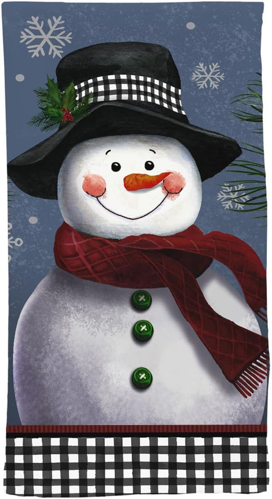 Briarwood Lane Smiling Snowman Cotton Hand Towel