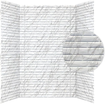 From Plain To Beautiful In Hours 133-640-VISTA-KIT Vista Tub and Shower Wall Panels Surround (Covers/ 96 sq. ft.), Marble, 1 Piece