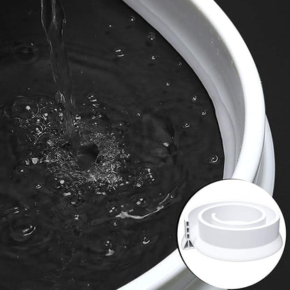 3" High Shower Threshold Water Dam 98 IN Collapsible Shower Water Splash Guard for Curbless Shower Threshold Barrier Water Stopper for Wet and Dry Separation Bathroom and Kitchen (White)