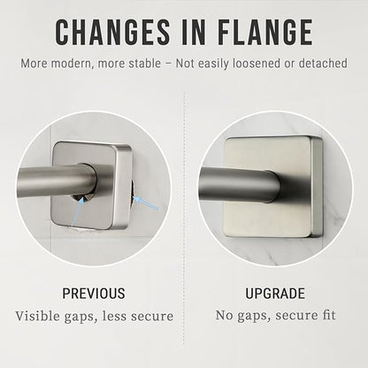 G-Promise All Metal 6-Inch Shower Arm with Flange, Wall-Mounted Stainless Steel Shower Pipe Replacement for Fixed and Handheld Shower Heads, Brushed Nickel
