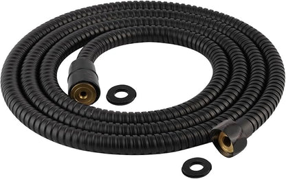Hibbent All Metal Shower Hose, 90 Inch Stainless Steel Extra Long Shower Hose Replacement, Anti-Twist Flexible Bathroom Handheld Shower Head Hose Extension with Brass Insert & Nut, Oil Rubbed Bronze