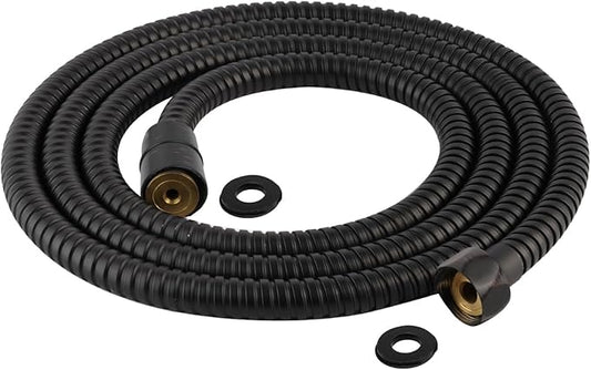Hibbent All Metal Shower Hose, 90 Inch Stainless Steel Extra Long Shower Hose Replacement, Anti-Twist Flexible Bathroom Handheld Shower Head Hose Extension with Brass Insert & Nut, Oil Rubbed Bronze