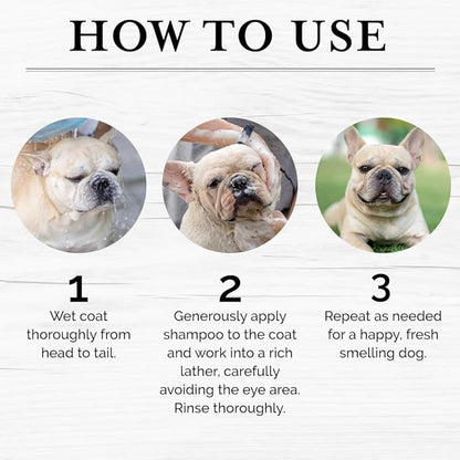 6-in-1 Moisturizing Dog Shampoo, Made with Naturally Derived Ingredients to Cleanse, Soothe, Deodorize, and Soften The Skin and Coat 480ml