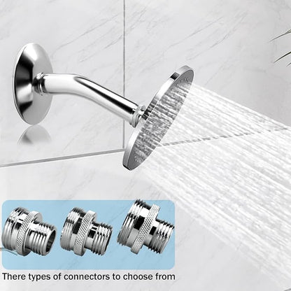 Ball End Shower Arm Adapter for Converting Old Fashioned Ball Shower Arm to 1/2'' Standard Fittings 14UN 16UN for Most Old-Fashioned Ball Head Shower Arms 3 Pieces