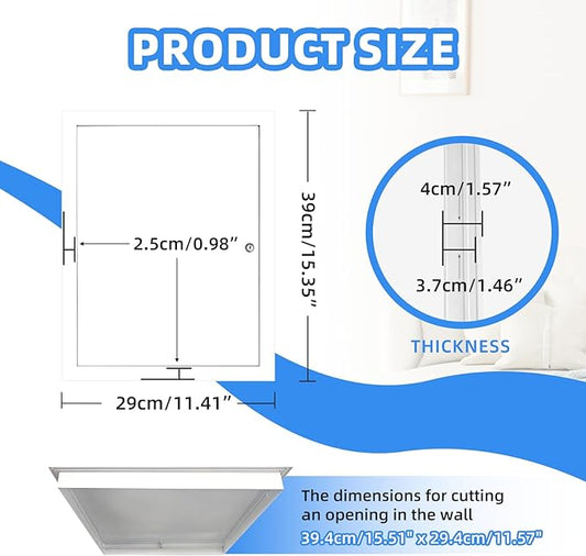 12" x 16" Metal Access Panel, 1MM Thickened Access Panel for Drywall, Aluminum Access Panel for Walls and Ceilings, Rust-Resistant and Easy-to-Install Drywall Access Panel