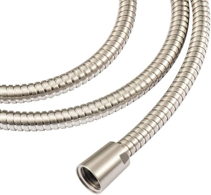 60-inch Extra Long Brushed Nickel Shower Hose Replacement, 304 Stainless Steel Made Long Hand Held Shower Hose With Brass Fitting (60-inch, Brushed Nickel Finish)