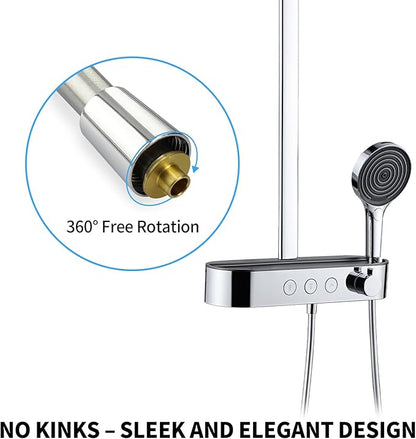 Extra Long Replacement Shower Hose Extension Handheld Shower Head Hose 79 Inches Flexible and Durable with Brass Insert and Nut