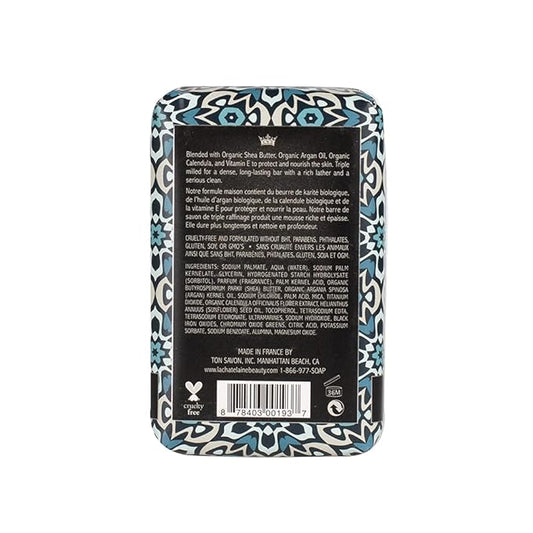 La Chatelaine Shea Butter Bar Soap| Natural and Organic |Triple Milled | Made in France | Unisex, Men, Women | Large (Deep Blue Sea)