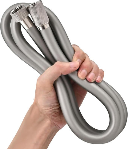 Silicone Shower Hose Extra Long,Explosion Proof Anti Winding Showerhead Hose,Used In Showerheads Spray Bidet Bathing Toilet Cleaning Flexible RV Shower Hoses Replacement (Brushed Nickel, 69 In)