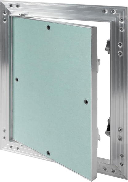 8" x 10" Inch Aluminum Drywall Access Panel - Service Shaft Door - Plumbing, Electricity, Heating, Alarm Wall Inspection hatch for Drywall - Bathroom Service Access Hole Cover