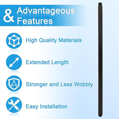 Shower Arm with Flange 24 Inches Ceiling Mount Square Straight Extender Extension Pipe Replacement, Extra Long Shower Arm For Fixed Rain Shower Head or High Ceiling, Oil-Rubbed Bronze