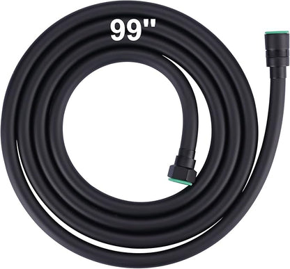 Aleasha 99 Inches Extra Long Shower Hose Attachment for Shower Head Extension - PVC Bathroom Bathing Hose Replacement With Brass Insert and Nut