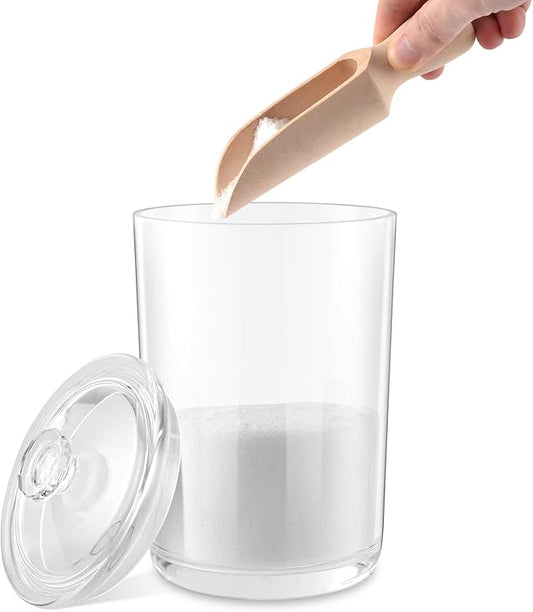 1000ML/33OZ Acrylic Bath Salt jar With Scoop Bath Salt Containers with Lids and Scoop Bath Salt Big Jar for Salt Candy Tea