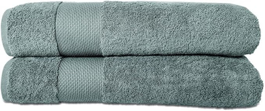 Hencely Bath Sheet Set of 2 - (35x64 Inches) - Luxury Extra Large Oversized Towels, 100% Cotton - Quick Dry, Highly Absorbent, Super Soft - Spa, Hotel, Bathroom - (Bath Sheets 2 Pack, Dark Green)