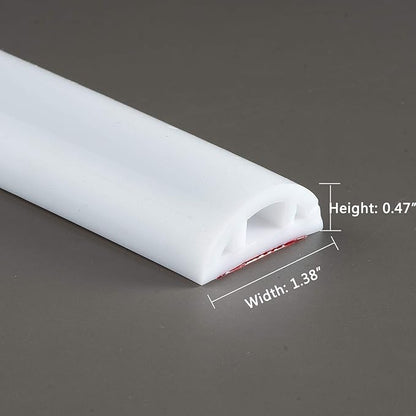 Bathroom Foldable Block water Stopper sealing strip shower threshold dam Self-adhesive silicone shower barrier (66 Inch)