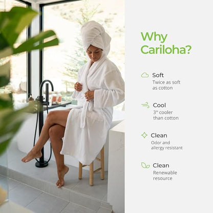 Cariloha Hand Towel | Blue Lagoon | 16"x24" | Turkish Cotton & Viscose Material Blend | Extra Smooth, Odor Resistant and Highly Absorbent