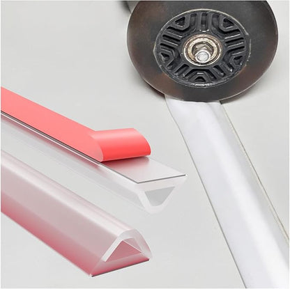 Shower Threshold Water Dam Barrier – 67in Self-Adhesive, Waterproof, Flexible Silicone, Customizable, Easy Install, Prevents Water Leakage & Slipping, Wheelchair Access