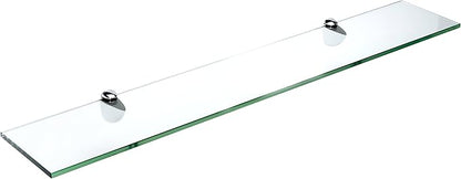 Spancraft Glass P-4.75x12-Chrome Peacock Glass Shelf, Chrome, 4.75" x 12"