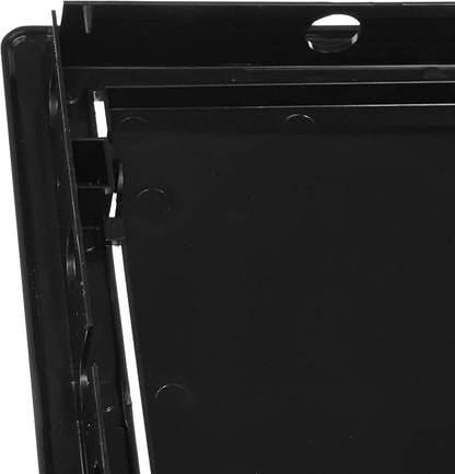 8" x 12" Black Plastic Access Panel. Service Shaft Door Panel. Plumbing, Electricity, Heating, Alarm Wall Access Panel for Drywall. Bathroom Services Access Hole Cover.
