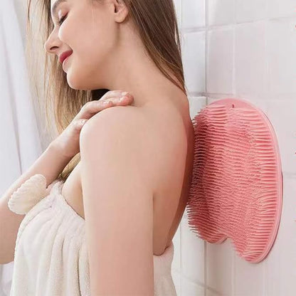 Shower Foot Scrubber Mat with Non-Slip Suction Cups, Foot Back Cleaning Pad Back Washer Exfoliating Bath Wash Pad, Wall Mounted Slip Suction Cups for Use in Cleaner Men and Women (Green)