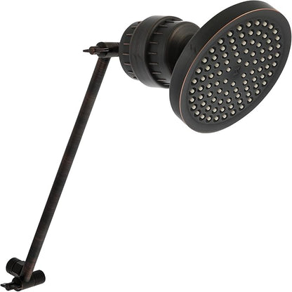 SparkPod 16" Solid Brass Shower Head Extension Arm - Flexible Height & Angle Adjustable Shower Arm Extension for Rain Showerheads with Sturdy Lock - Universal Pipe Connection (Oil-Rubbed Bronze)