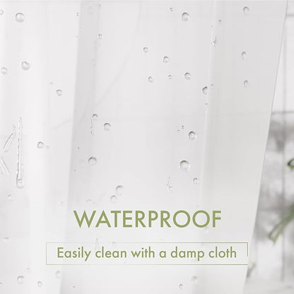 AmazerBath Shower Liner, 72x78 Plastic Frosted Shower Curtain Liner, PEVA Cute Shower Curtain Liners, Vinyl Waterproof Shower Curtain Liner with 3 Magnets, Lightweight Shower Curtains for Bathroom