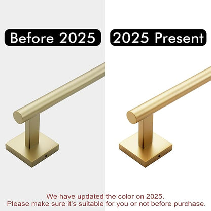 KOKOSIRI Hand Towel Bar Bathroom Towel Holder for Bath Kitchen Cabinet Towel Rails 16 Inch Brushed Gold Stainless Steel B4005BG-L16
