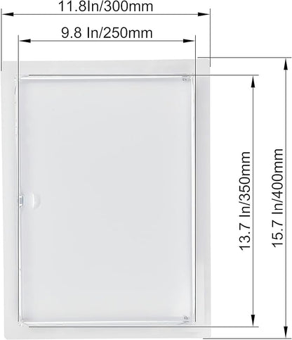 10" x 14" White Metal Access Panel. Service Shaft Door Panel. Plumbing, Electricity, Heating, Alarm Wall Access Panel for Drywall. Bathroom Services Access Hole Cover.