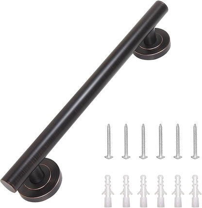 Lava Odoro Shower Grab Bar, Modern Stainless Steel Handicap Grab Bar for Bathtubs and Showers, Shower Safety Bar for Seniors Disabled, ADA-Compliant (Oil Rubbed Bronze, 18 Inch)