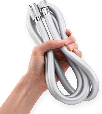 Silicone Shower Hose Extra Long,Explosion Proof Anti Winding Showerhead Hose,Used In Showerheads Spray Bidet Bathing Toilet Cleaning Flexible RV Shower Hoses Replacement (Silver, 31 In)