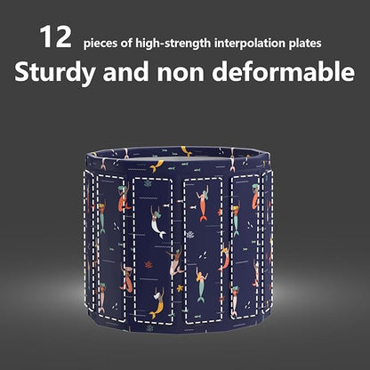 Portable Bath Tub for Adult, Foldable Soaking Bathtub for Hot SPA&Ice Bath, Foldable Small Bathtub Collapsible Tub for Bathing, Quick Setup No Installation, Space-Saving Storage (25.9X27.5IN,BlueFish)